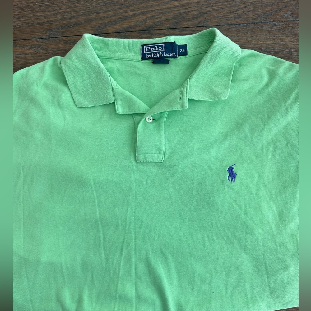 Ralph Lauren Light Green Cotton Polo Size XL Gently Worn